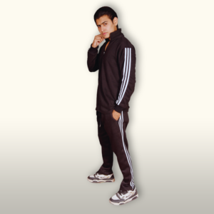 Streetwear Black Lining Tracksuit-Black